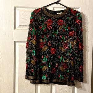 Lovely Holiday Sequin Top